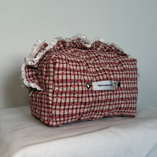 Checkered Make-up Bag