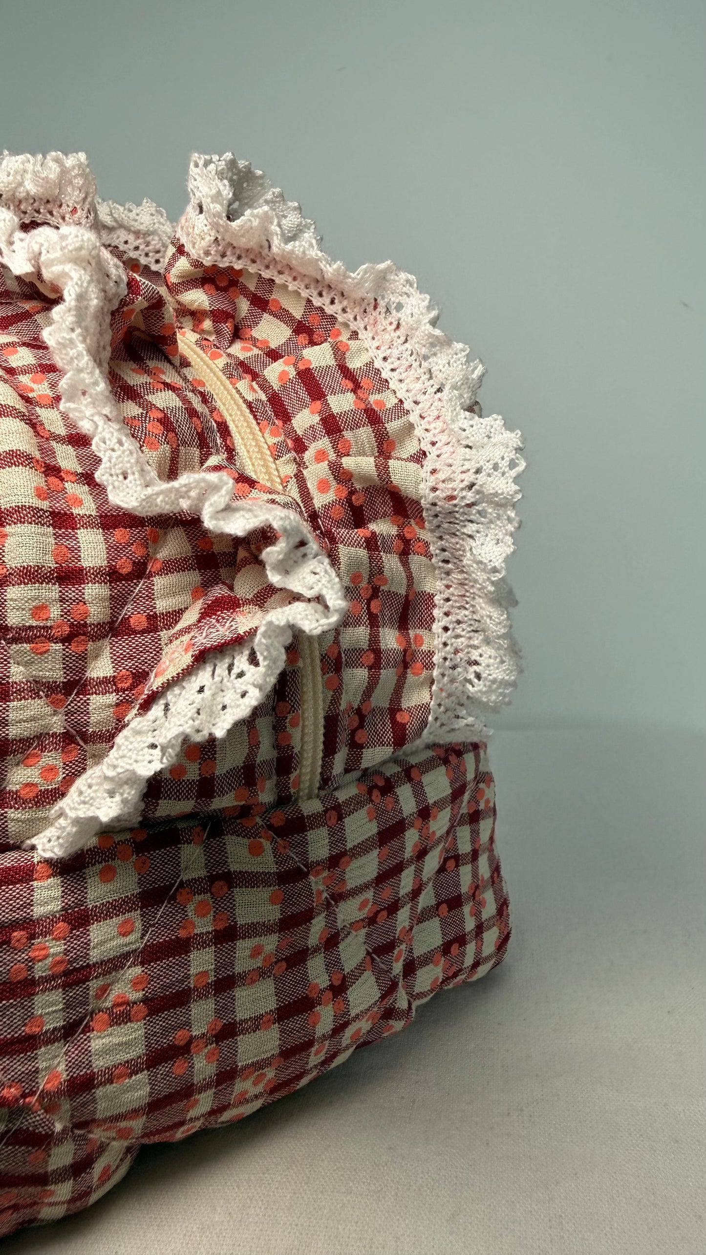 Checkered Make-up Bag