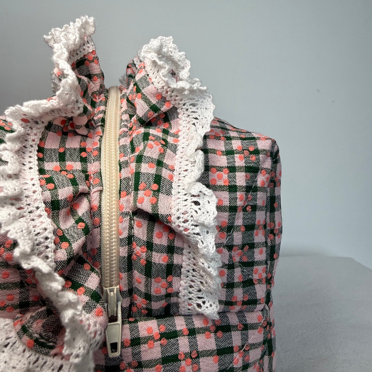 Checkered Make-up Bag