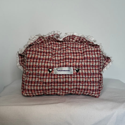 Checkered Make-up Bag