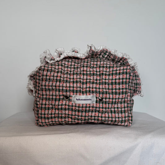 Checkered Make-up Bag
